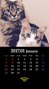 １月鬼束カレンダー